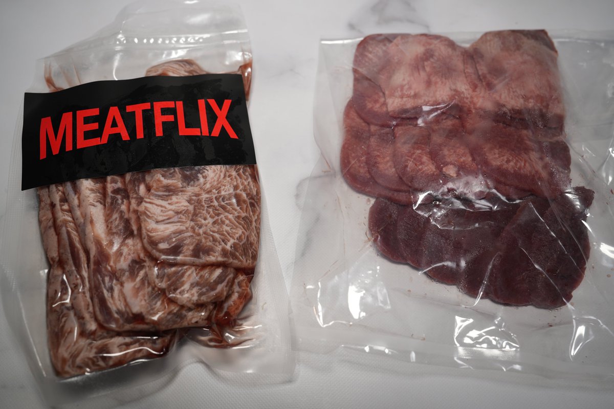 makokutuna's tweet photo. ドゥドゥーン
今夜はアウトカム(@meat_outcome)さんのMEATFLIXで牛タンとトモサンカクを頂いちゃいました😉
#焼肉 #料理 #MEATFLIX https://t.co/yJ6eCAEttB