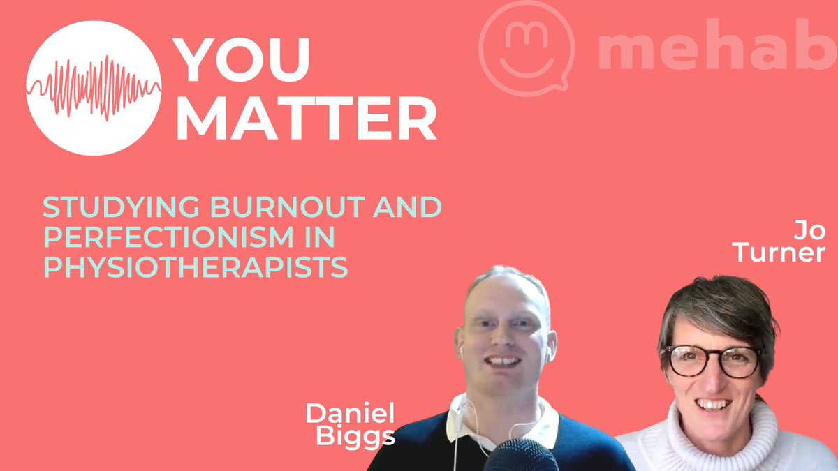 TPMPodcast's tweet photo. YouMatter Session 24 - Studying Perfectionism and Burnout In Physiotherapists with Daniel Biggs

We were lucky to have Daniel on the podcast to discuss the incidence of burnout in UK physios 🤕 Lots of interesting findings 👀

Watch now 📺 https://t.co/WjMbbEEVzF

🧵1/2 https://t.co/coUVgqajcp