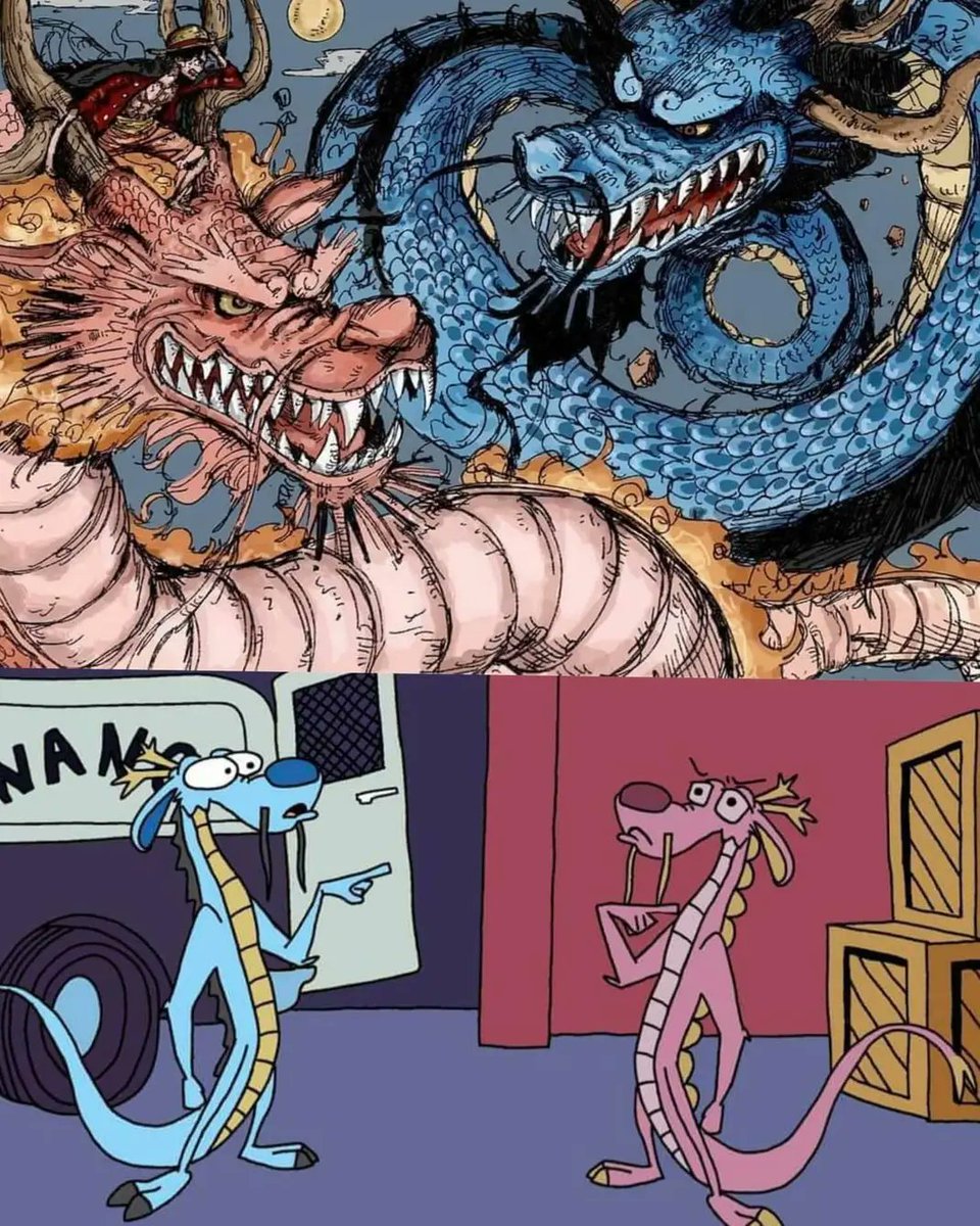 TheLuffyGang's tweet photo. Kaido vs Momo be like 😂 https://t.co/uFiZDdlbHN