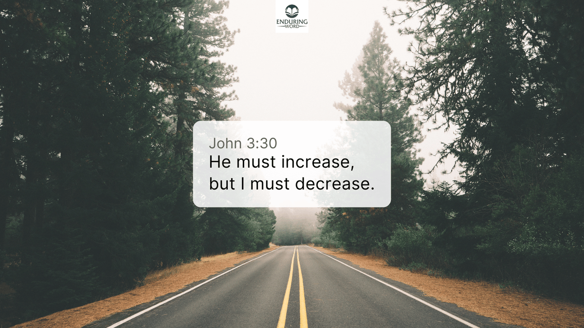 davidguzik's tweet photo. John the Baptist understood it was good for him to become less visible and known, and for Jesus to become more visible and known. In even larger aspects, this should be the motto of every Christian, especially leaders among God’s people.

https://t.co/iR8Yuq9rG9 https://t.co/r3wARZ8CWL