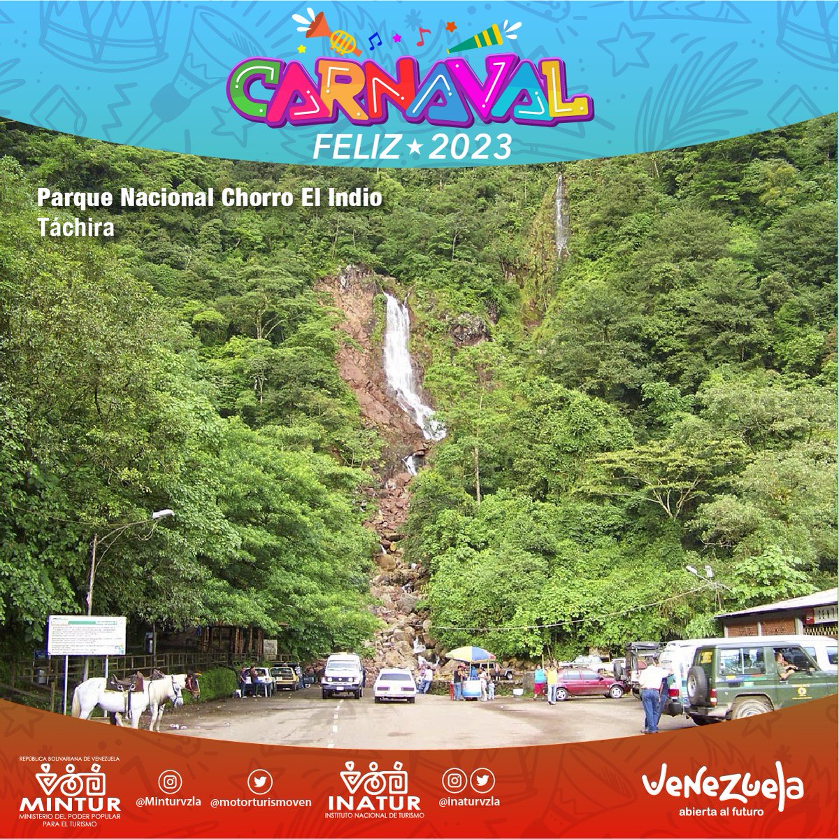 Inatursucre's tweet photo. El Instituto Nacional De Turismo les desea a todos un feliz Carnaval 2023 🎉🎊
#VenAVenezuela
#VenezuelaAbiertaAlFuturo
#VenezuelaVictoriosa
#VenASucre
#SucreDestinoSeguro
#CarnavalesFelicesYSeguros2023
#TurismoDeSolYPlaya https://t.co/vRCy7Gx75e