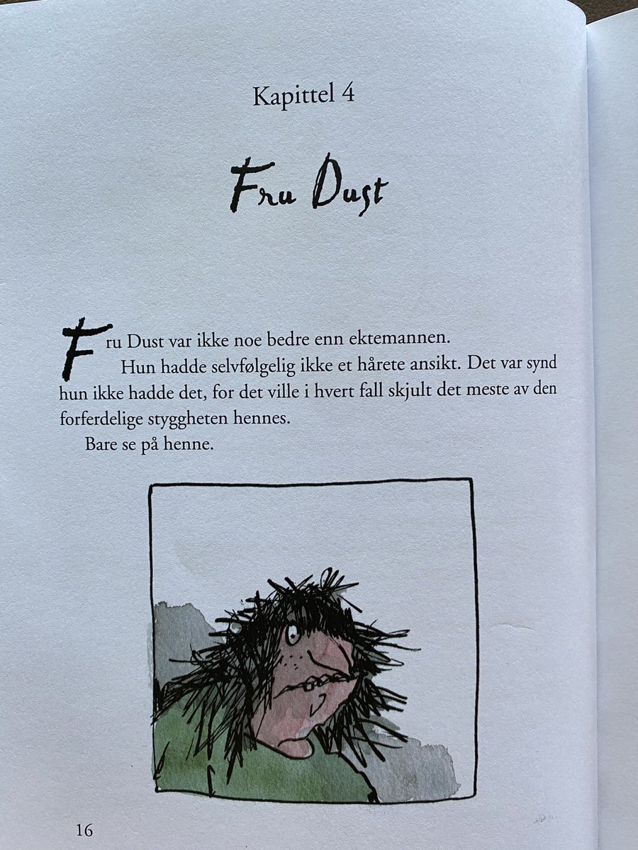 Jeg synes det virker innafor å beskrive fru Dust som stygg, jeg. #RoaldDahl