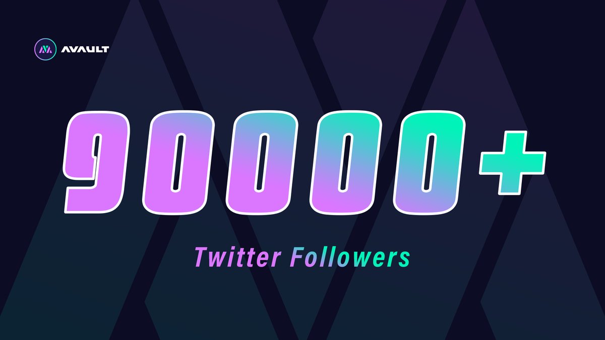AvaultOmni's tweet photo. Thanks Avaulter! 90k Followers Now🔥

Let's keep the momentum going💪 https://t.co/BfwxtHCi9e