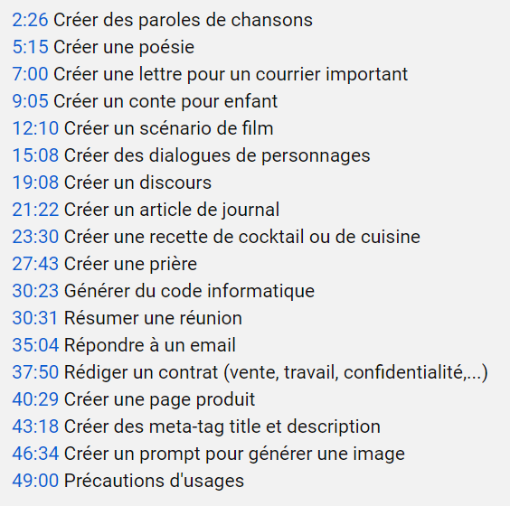 Hormis du #SEO,
A quoi peut vous aider l'#IA via création de contenu écrit ? 

Ce que peut faire pour vous #ChatGTP par exemple :
▶️ youtu.be/Bn8KFRKOLlI