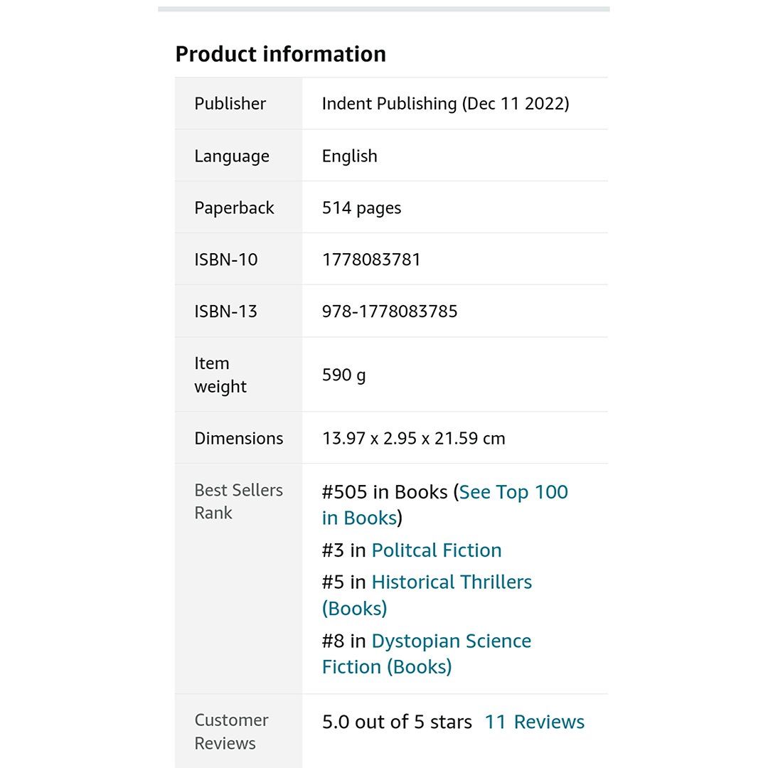 indentpublishng's tweet photo. Excited to be climbing the #Amazon #charts  as more people read the amazing article in the Postmedia chain this weekend and wonder, what is this book A Feast of Wolves and why are people reading it!
https://t.co/2RJd5aPKeL
#revolution #dystopian #newrelease #highstakes https://t.co/ikQ9x1tX0R