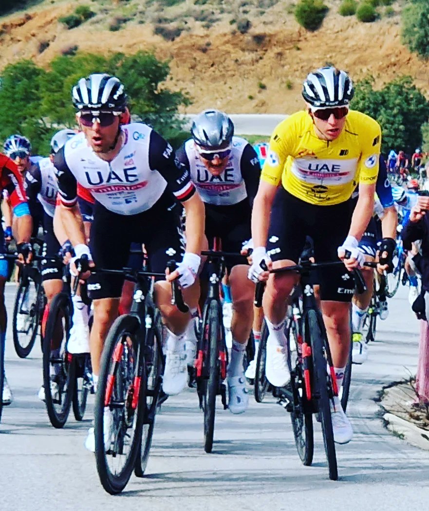 CyclingCountry's tweet photo. Final stage of Vuelta a Andalucía today. Saw the final cat climb with 20% ramps! Bit of zig-zagging going on!🤯 Pogacar powered up (UAE-yellow) to take the overall win in Alhaurin today. Complete performance👏👏👏

#VueltaAndalucia #69RdS #CyclingCountry https://t.co/cTniaWfZbS