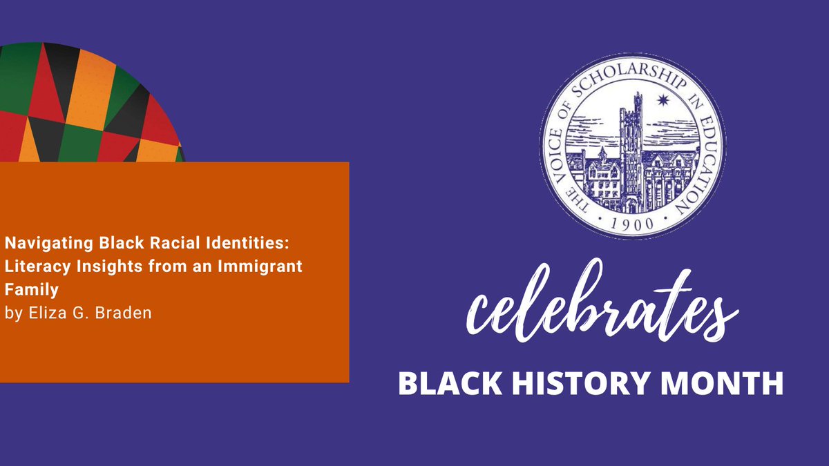 In honor of #BlackHistoryMonth, we spotlight <a href="/drbraden15/">Eliza Braden</a>'s 2020 article, where she explores the role of an after-school critical literacy workshop in creating a space for a Senegalese immigrant family as they react to race and violence in the U.S.: ow.ly/Y8Hj50MUuhF <a href="/UofSC/">University of South Carolina</a>