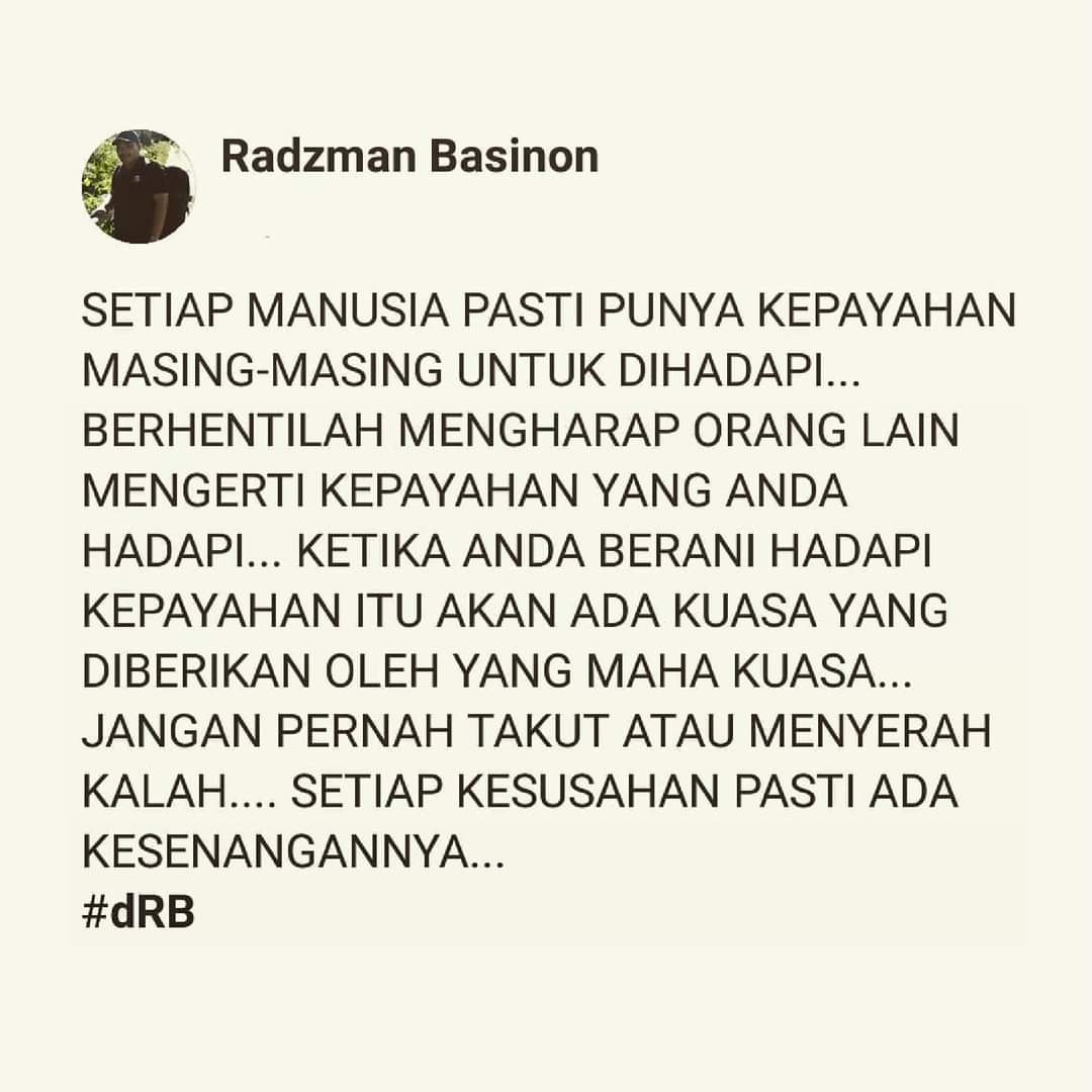 Radzman_Basinon's tweet photo. Usah Difikir Derita Akan Berpanjangan...
#dRB2023 https://t.co/ZGmULaw649