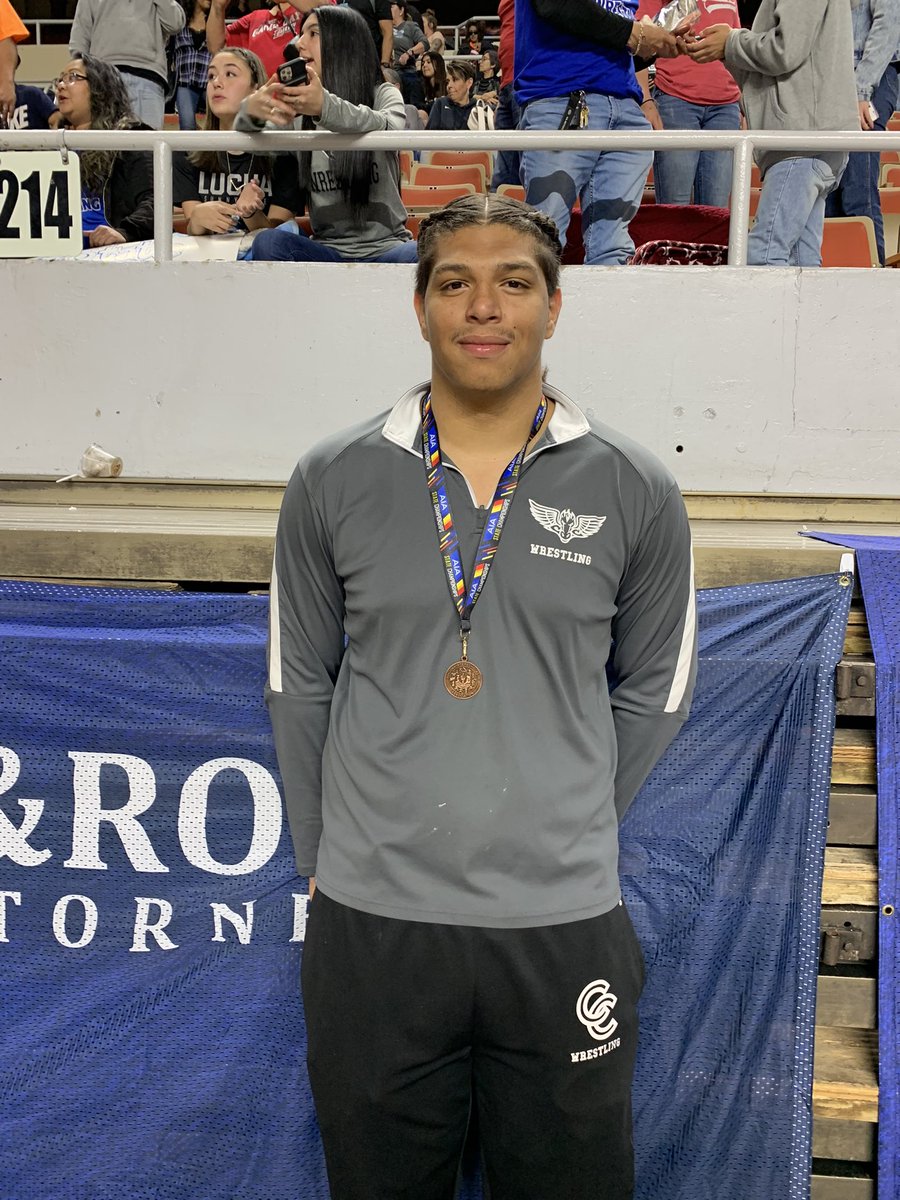 Congrats Chavez athletics and staff continuing to develop within our community. Zach Cook 6A wrestling state placer.