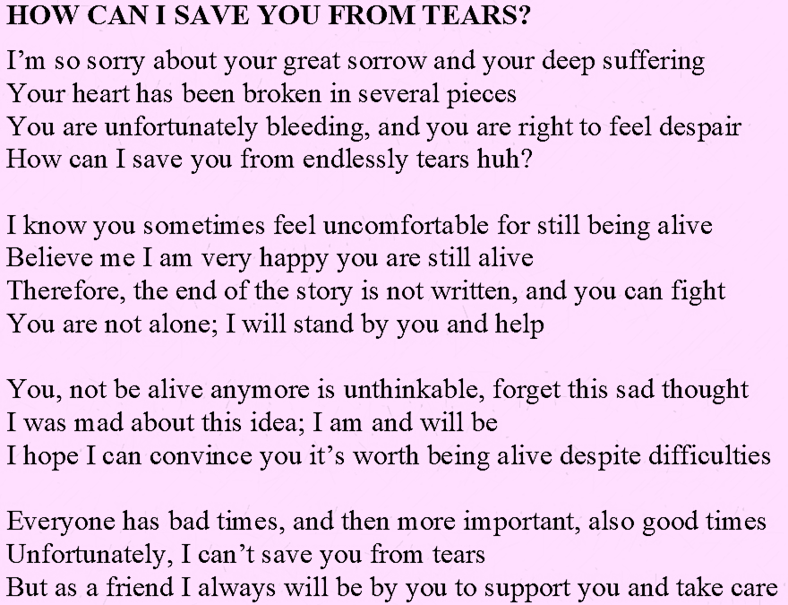 scribaland's tweet photo. #Scribaland HOW CAN I SAVE YOU FROM TEARS?
You never know what life will give you!#cantine #cantique #cantiques #casteur #casteurs #haiku #casteuse #casteuses #caster #casting #castings #chanson #chansons #chant #chants #chante #chanter #chanteur #chanteurs #chanteuse #chanteuses https://t.co/FPHpt4ywxd