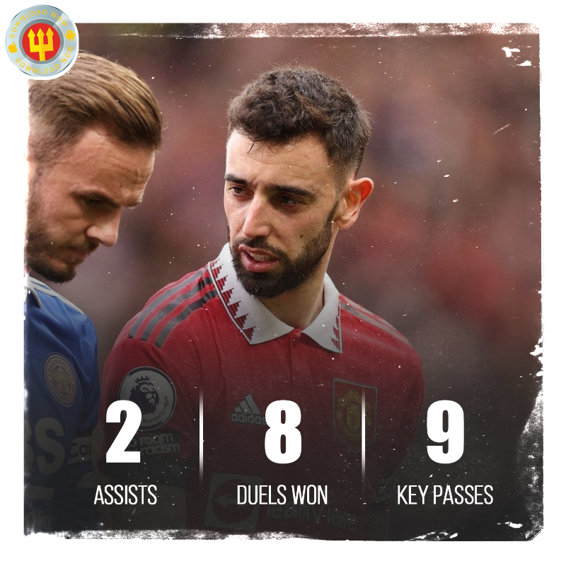 UnitedRedscom's tweet photo. A huge shift from Bruno today.

9 key passes is insane🤯