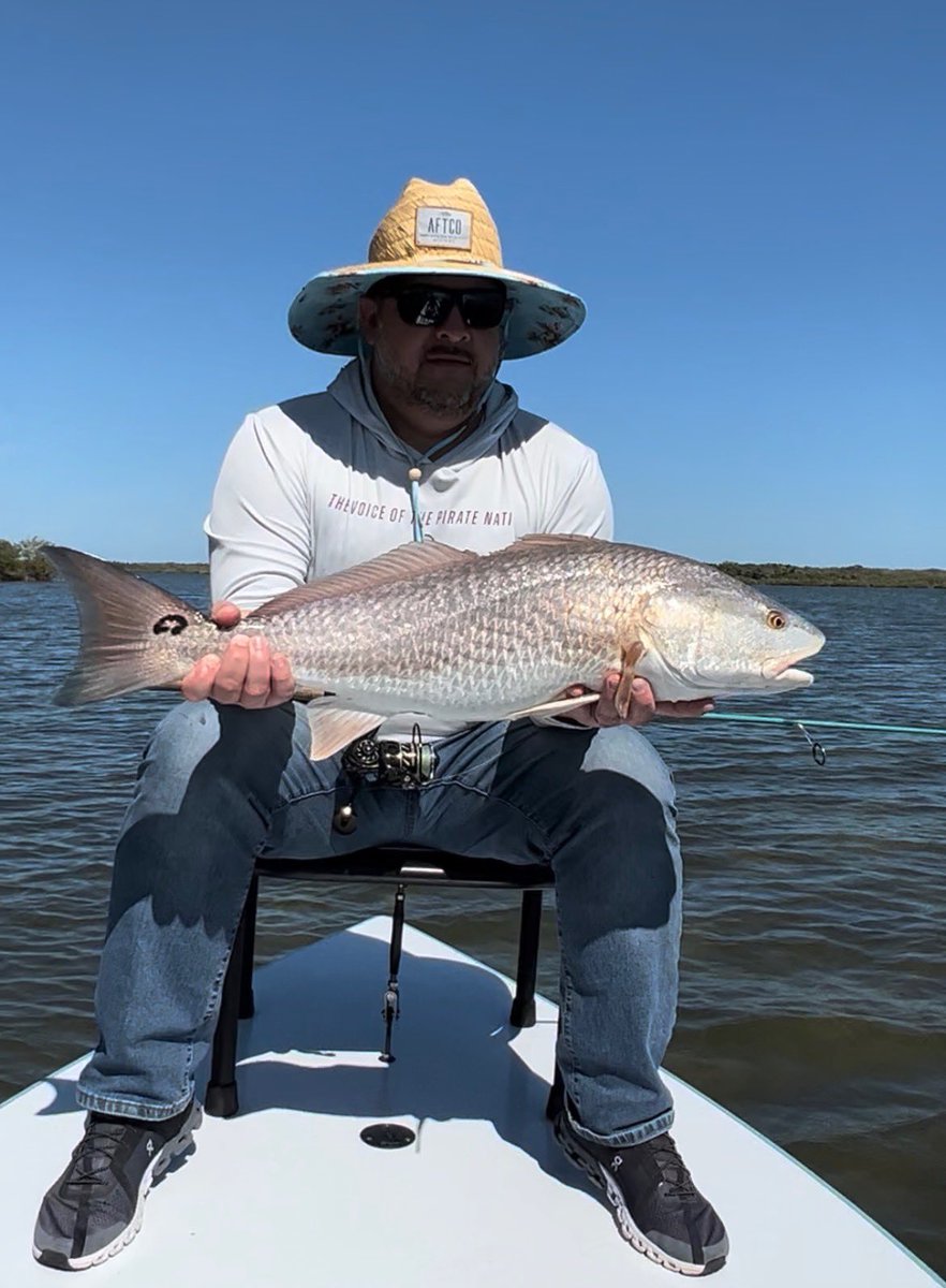 SFSawyer16's tweet photo. @PR927FM @TroyDreyfus Taking #PirateRadio swag to the Sunshine State!  Jake the fish was not harmed! https://t.co/ZP8W95zvNn