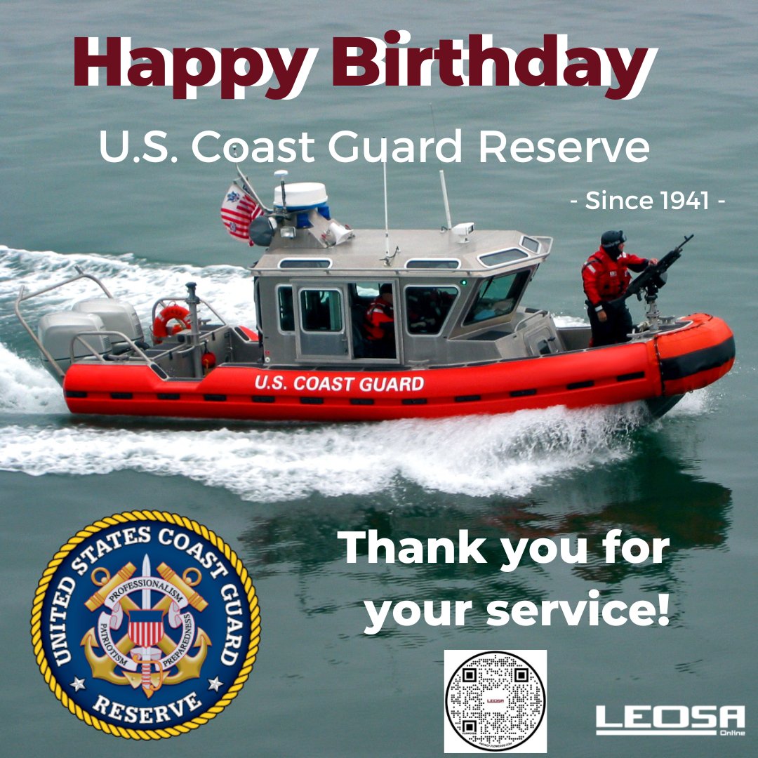 Happy birthday to the U.S. Coast Guard Reserve! Thank you for your service and dedication. #Coastguardreserve #coastguard #uscg #uscgr #DCSLEOSA #concealedcarry #thankyouforserving #ReserveLife
#ReserveStrength