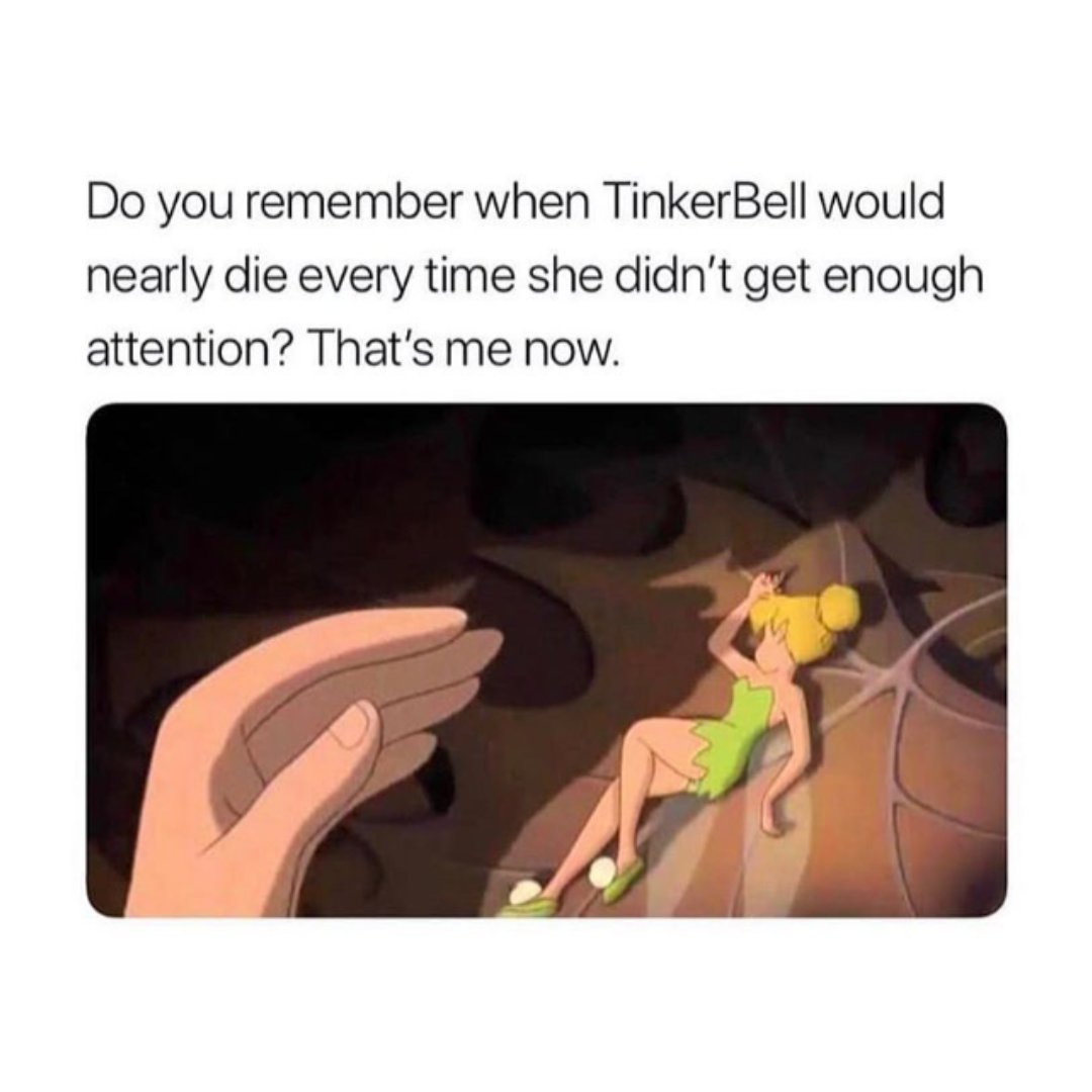 @memes_for_my_boyfriend We've all been there Tinkerbell! 💔

To read more, click here - bit.ly/3sHVwBw.