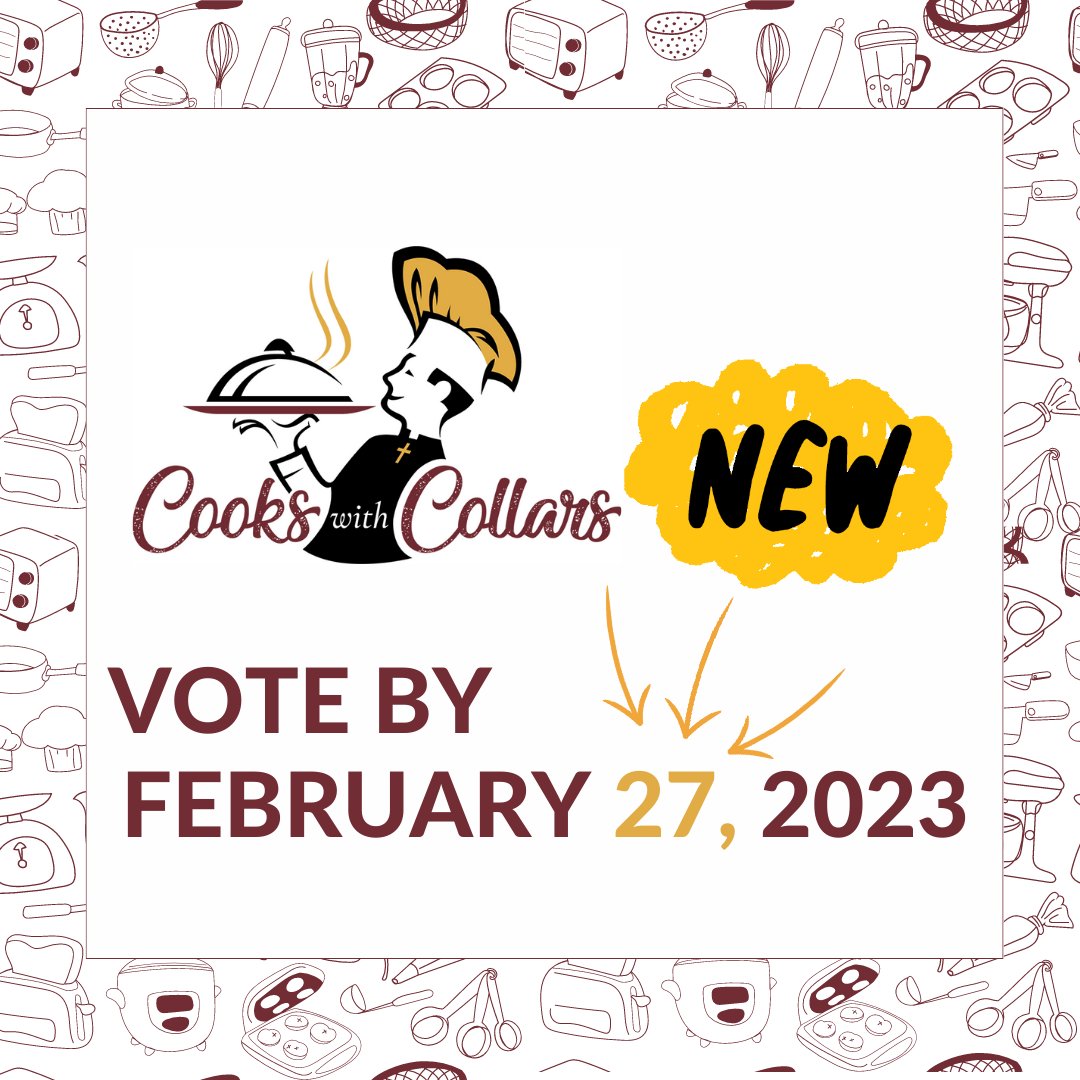 AllentownDioces's tweet photo. NEW DEADLINE! Due to a technical issue this weekend, access to the website to vote for #CookswithCollars was not working as it should. As such, the voting deadline has been extended to February 27th!
View the videos and vote here:
https://t.co/bcs9lIEZWD https://t.co/F6EuFKVYrH