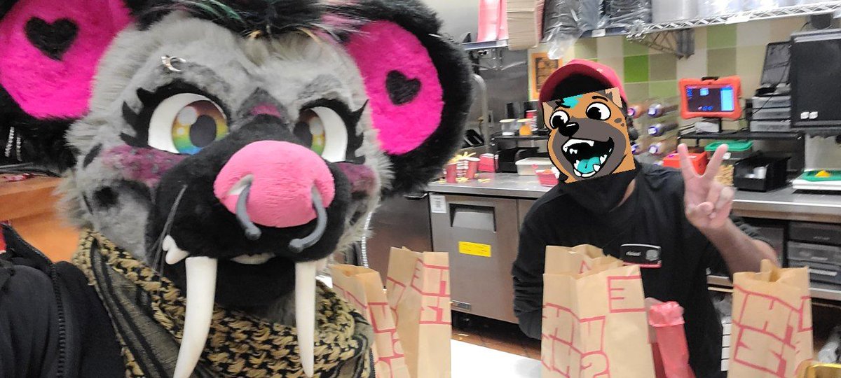 LokiTheHyena's tweet photo. Late night @sheetz run 😇 https://t.co/UbCCftJCAf