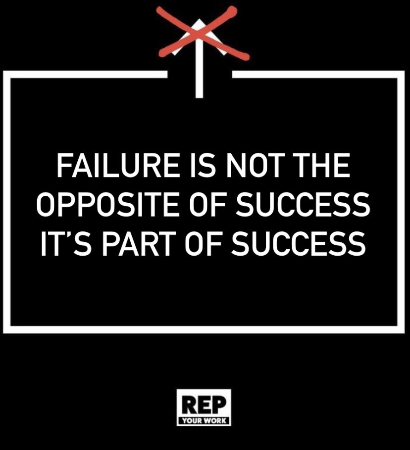 ❌Always A Part of Success not Apart from Success. 
#RepYourFail #RepYourWork #RepYourStory #InspirationalPeople #FailureQuotes #FailForward #FailQuotes  #QOTD #QuotesOfInsta #Inspire #AchieveGreatness #QuotesAboutSuccess #Believe