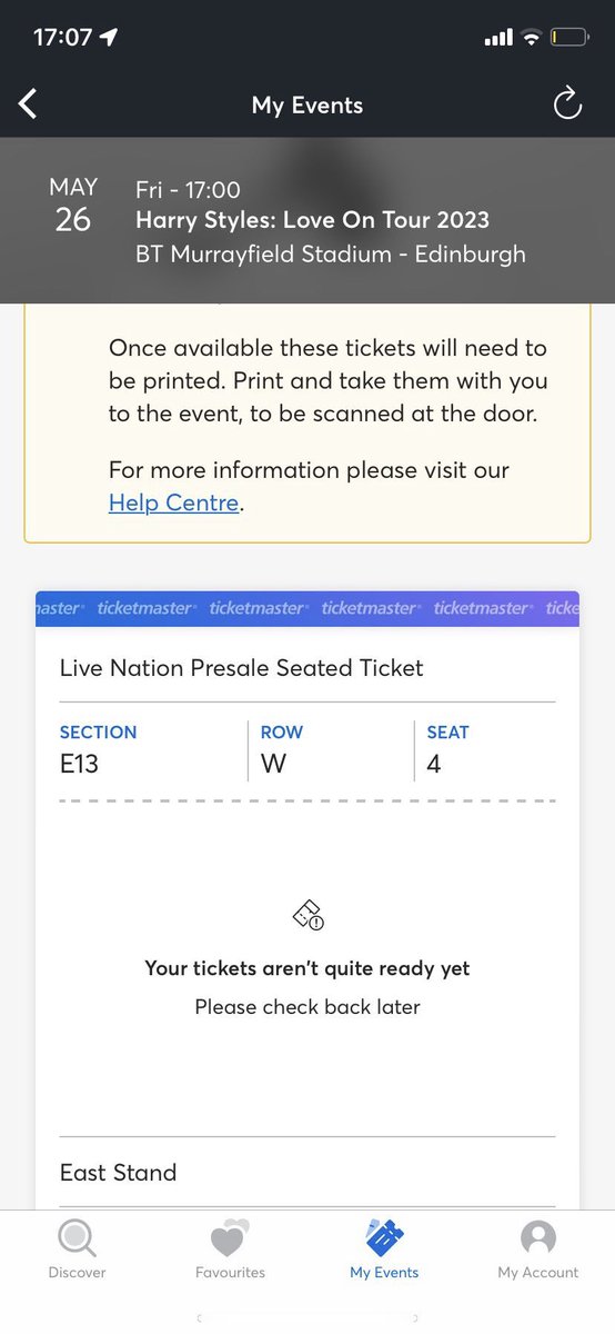 Im selling 2 tickets for HSLOT Edinburgh n1 and n2 one seat per show pls dm if interested!