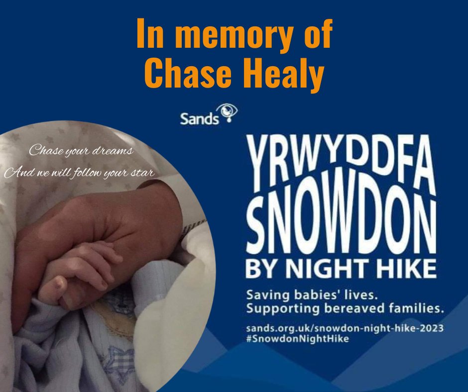 Our very own Terri, along with husband Dan and Auntie Li, are taking on the  challenge of hiking Mount Snowdon, AT NIGHT! 🚶‍♀️🚶‍♂️🚶‍♀️🧡💙

Support them at: justgiving.com/fundraising/Te…

#justgiving
#mountsnowdon #snowdonbynight #nighthike #teamsands #babylossawareness #fundraising