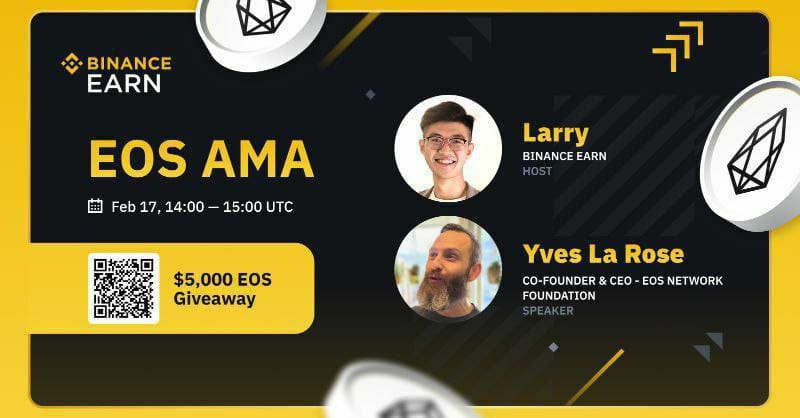 #Binance Live for the $EOS AMA with @BigBeardSamurai, Co-founder & CEO of @eosnfoundation
@surojitdas 
@sagarinayak