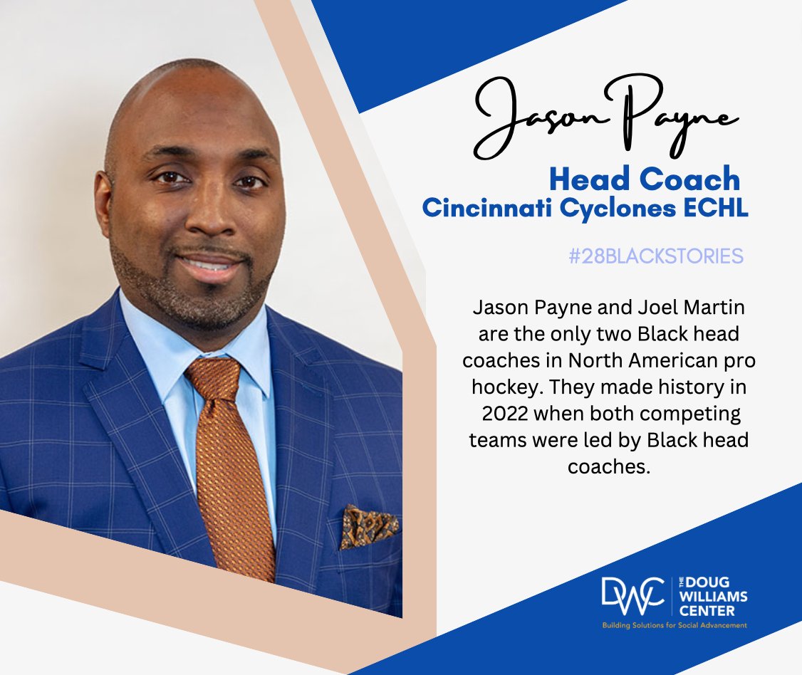 Jason Payne got his start as an impassioned Canadian hockey player from childhood. Today, he is one of only two Black head coaches in North American pro hockey. #28BlackStories #BlackHistory365