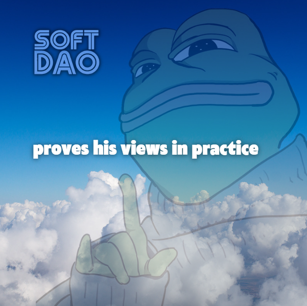 Aleksey__J's tweet photo. Rebel Reasonably. Trust Code. Build. Do it Right. 
These are not just words, this is an ideology that is supported by facts.
How @thesoftdao proves his views in practice:

1/5
#jGo #SoftDAO - rock web3 https://t.co/5bTljPyECn