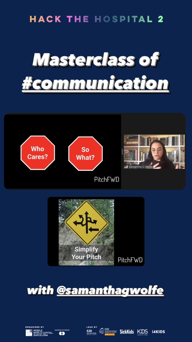 MASTERCLASS OF #COMMUNICATION with <a href="/samanthagwolfe/">Samantha G. Wolfe | Emerging Tech Brand Strategist</a> ⚡️

#hackthehospital2 #healthtech #roomofthefuture