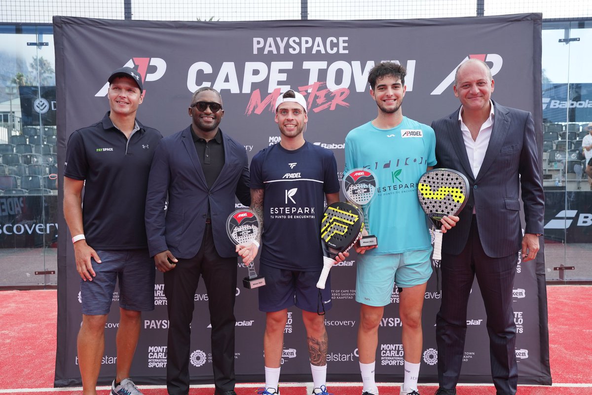 🏆 ¡ALFONSO/DE PASCUAL CAMPEONES DEL #A1PadelPaySpaceCapeTownMaster!

✅ ¡Vencieron ante Aguirre/Allemandi por 6/2 7/6!

✨ Se convierten en los primeros campeones de la temporada y de la era #A1Padel

👏🏼 ¡Enhorabuena!