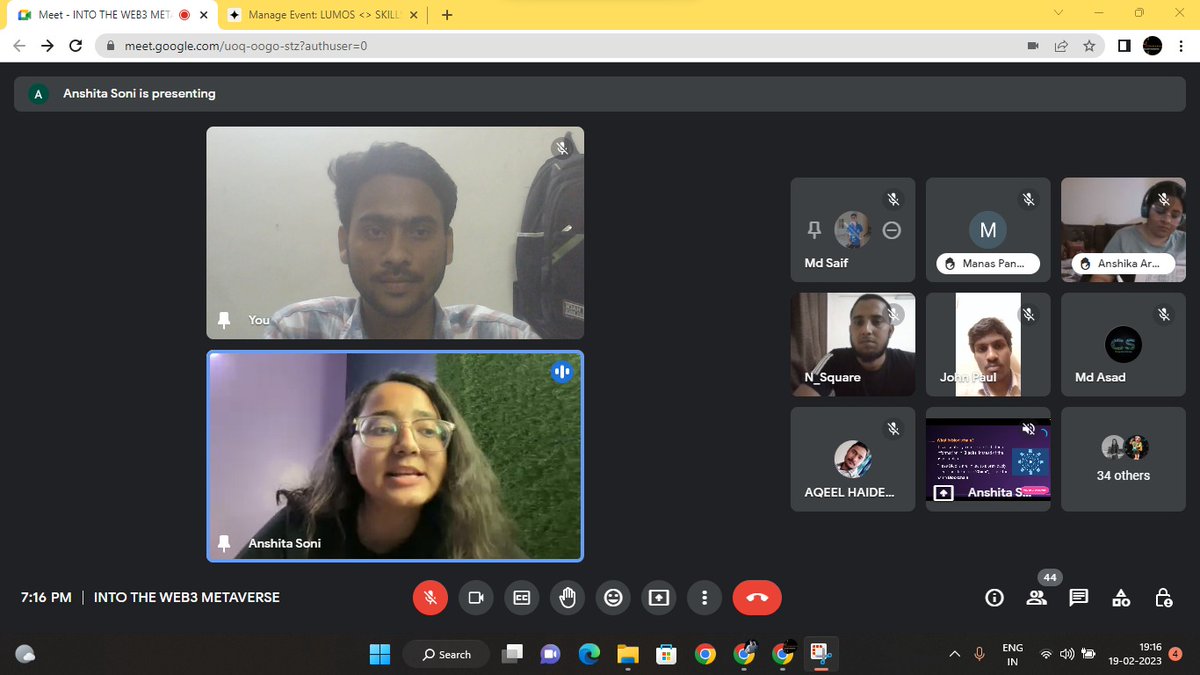 skfhyd's tweet photo. It was a great session on "Into the Web3 Metaverse" in collaboration with @lumoslabsHQ.

Thank you so much @anshitaksoni for hosting this session.

#Web3 #web3community #Metaverse #skillshiphyderabad https://t.co/ZNlY26MkbA