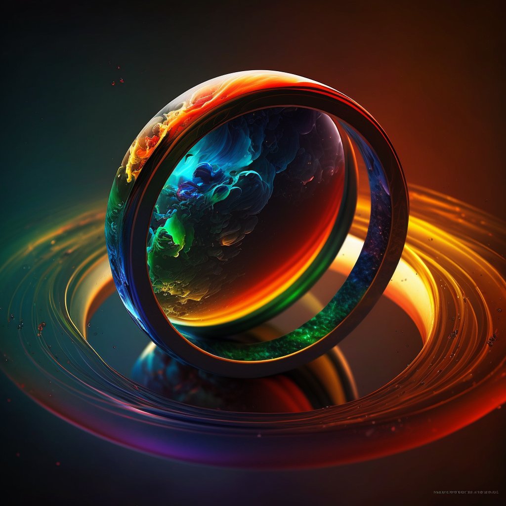 bob_shiby's tweet image. Art generated using next word #predictivetext & #midjourney #AIart this randomness was bought to you by - "saturns mood rings, gravity spicy and fresh"