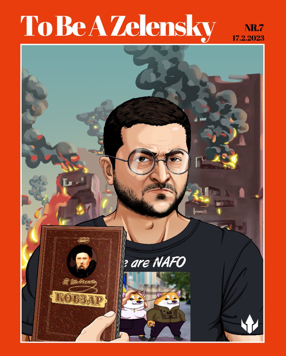 "Putin is a dragon that needs to eat," Volodymyr #Zelensky says. 

German magazine Der Speigel <a href="/derspiegel/">DER SPIEGEL</a>  put this quote and a portrait of Ukraine's President Zelensky on the cover. #ukraine #nft