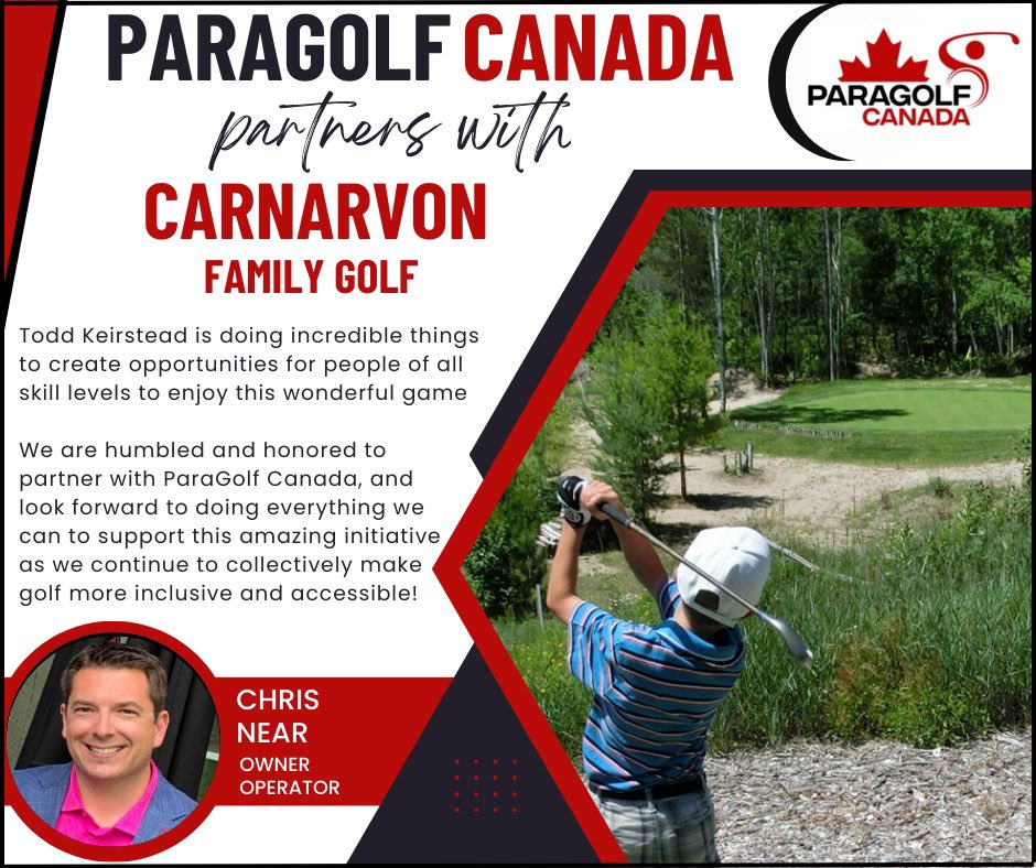 “<a href="/toddkgolf/">Todd Keirstead</a> is doing incredible things to create opportunities for people of all skill levels to enjoy this wonderful game. We are humbled and honored to partner with <a href="/paragolfcanada/">Paragolfcanada</a>, &amp; look forward to doing everything we can to support this amazing initiative”