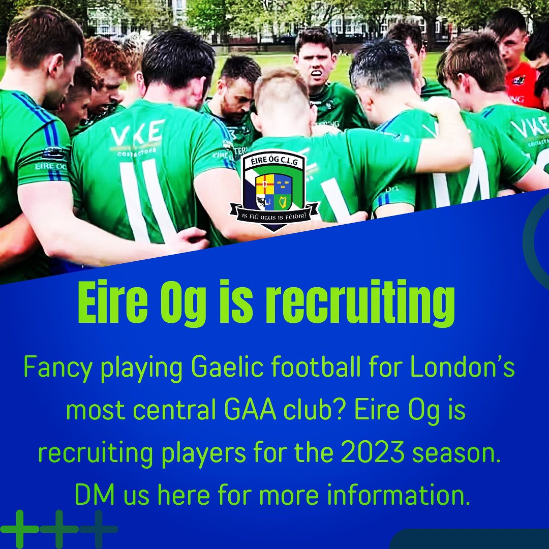 With training just getting underway there’s no better time to sign up for London’s most central GAA club. #GAA #IrishinLondon