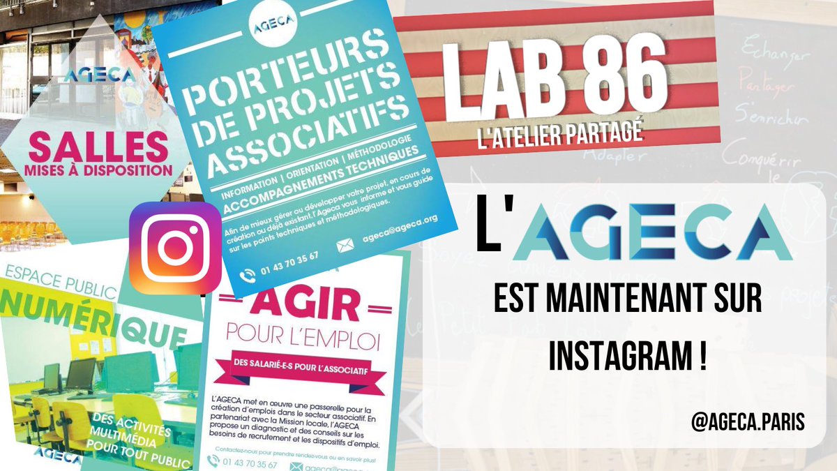 L'AGECA est maintenant aussi sur instagram !
instagram.com/ageca.paris/