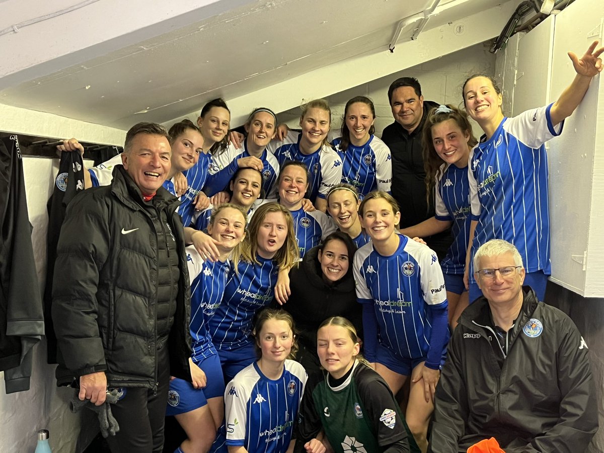 Jubilant <a href="/HelstonWomen/">Helston Women</a> dressing room, just beaten #NationalLeague team <a href="/AfcAustell/">AFC ST AUSTELL LADIES</a> away from home. #HelstonLadies now join <a href="/HelstonU16/">𝐇𝐄𝐋𝐒𝐓𝐎𝐍 𝐀𝐅𝐂 𝐔𝟏𝟔'𝐬</a> &amp; U/18’s and <a href="/HelstonAFC/">Helston Athletic FC</a> 1st in <a href="/cornwallfa/">Cornwall FA</a> #Cup semifinals.. #ProudDoF 😍 <a href="/swsportsnews/">South West Sports News</a> @ImpetusFootball #IfCarlsbergDidWkEnds 🥳🏆💙💙