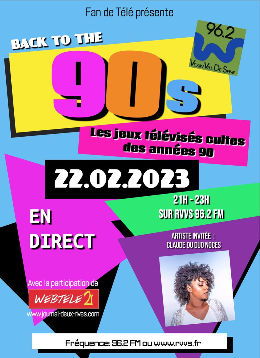 Yo les potos,
ça déchire grave? 😁
J'espère que vous avez passé un bon dimanche? 👌
N'oubliez pas votre nouveau RDV " Fan de télé " Spéciale années 90 avec pour thème " Les jeux télévisés cultes des années 90 " avec notre artiste @makeda_msaba du duo NOCES sur <a href="/LaRvvs/">RVVSlaradio</a>