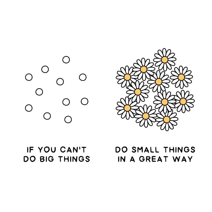Let's celebrate the value of small-scale changes. They are as important as big changes. They hold the key to momentum, keeping us going &amp; creating a sense of hope &amp; possibility. They enable us to test out new ideas in low-risk ways : medium.com/swlh/the-big-p… Graphic: <a href="/OzolinsJanis/">Janis Ozolins</a>