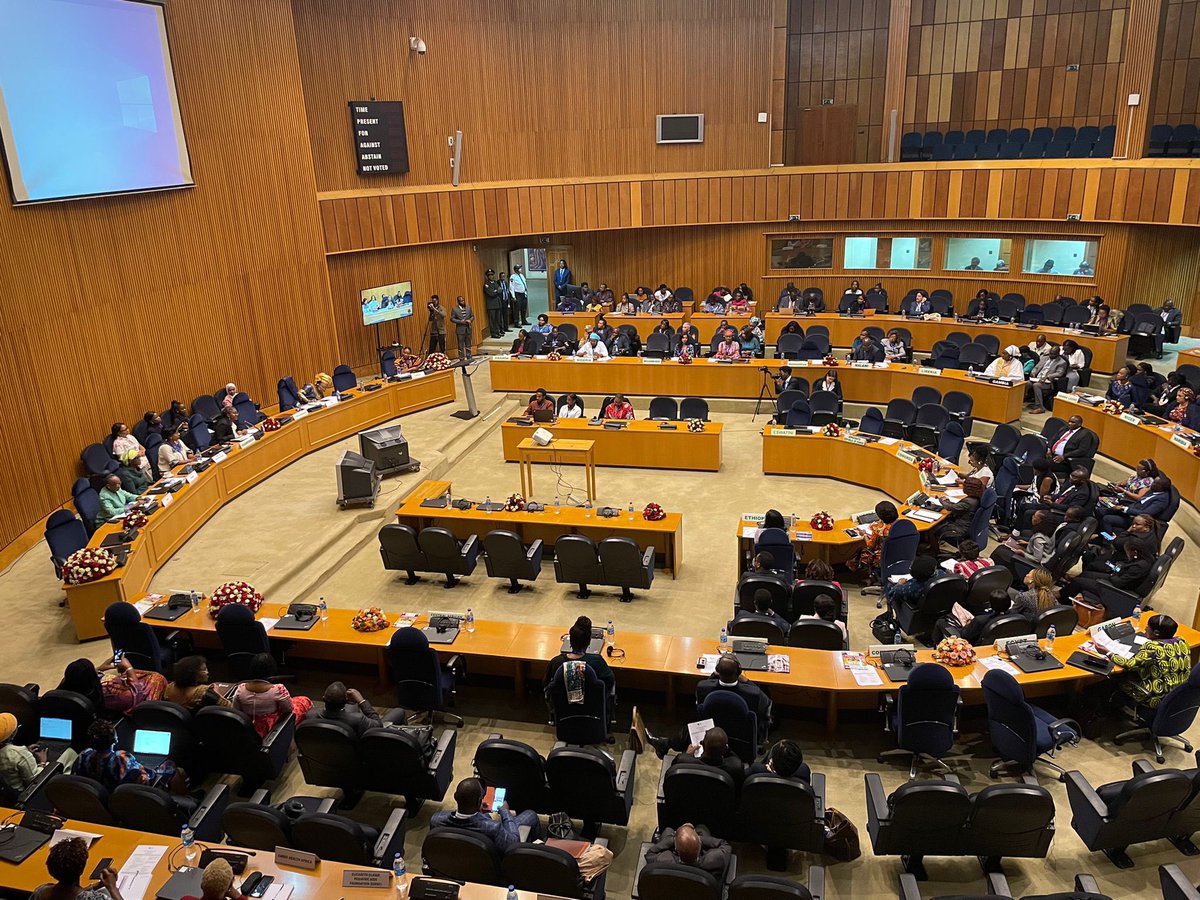 ToyinSaraki's tweet photo. It is a pleasure to be joining the #AfricanFirstLadies & @FirstLadyNam @OAFLAD to introduce the official launch of Africa Reaching the End of AIDS in Children & Youth by 2025 @AfricaREACH1, at the 36th Ordinary Session of The Assembly of the @_AfricanUnion today. #AUSummit2023 https://t.co/AkRQ12lCGi