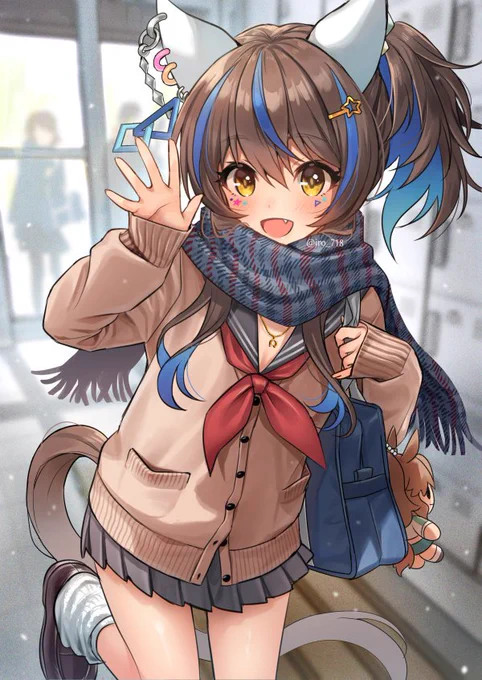 「おはうぇ～い☆今日まじ寒すぎん!?」#ウマ娘 #ダイタクヘリオス 