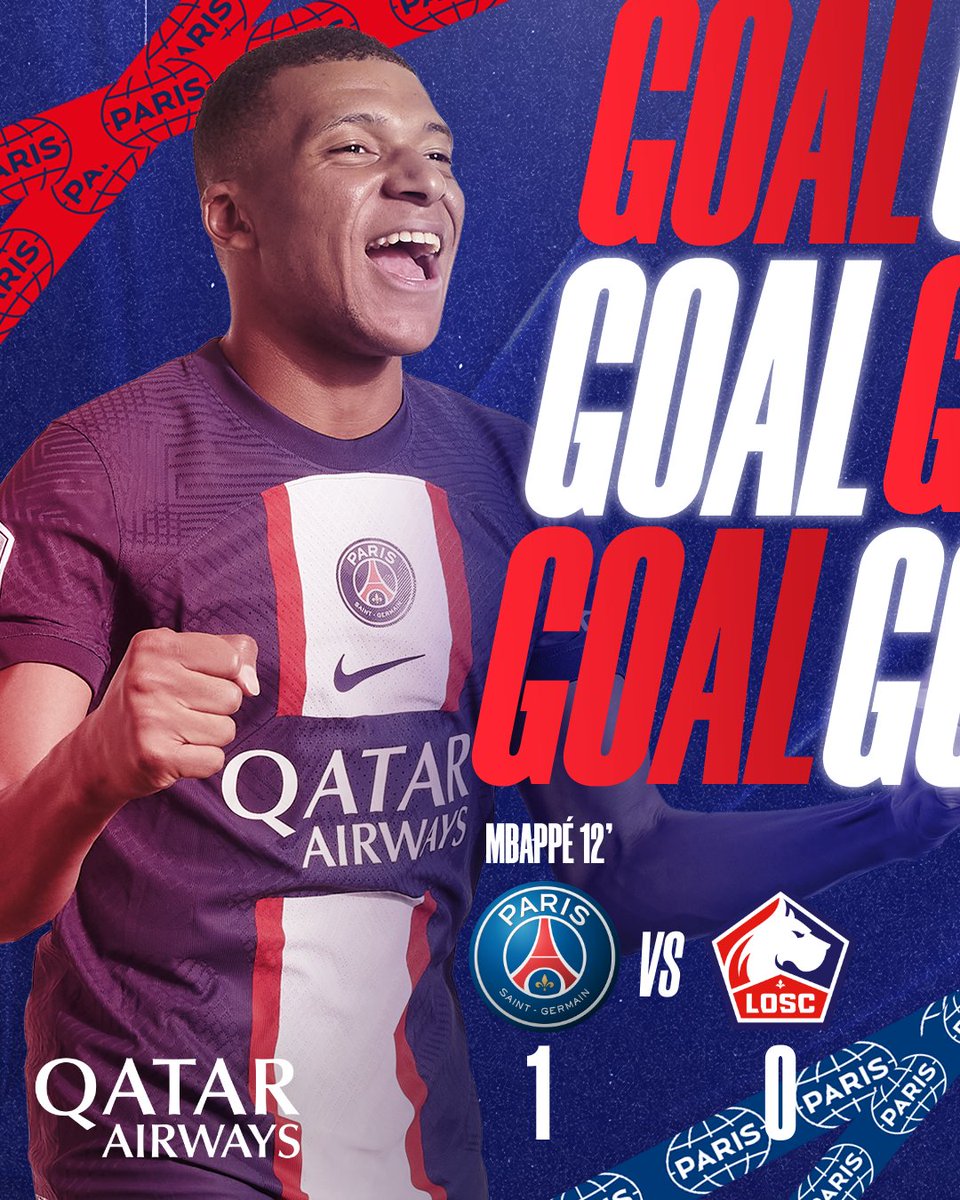 PSG_inside's tweet image. ⏱ 12&apos; 

OUI ! OUVERTURE DU SCORE DE @KMbappe !

#PSGLOSC I 1-0