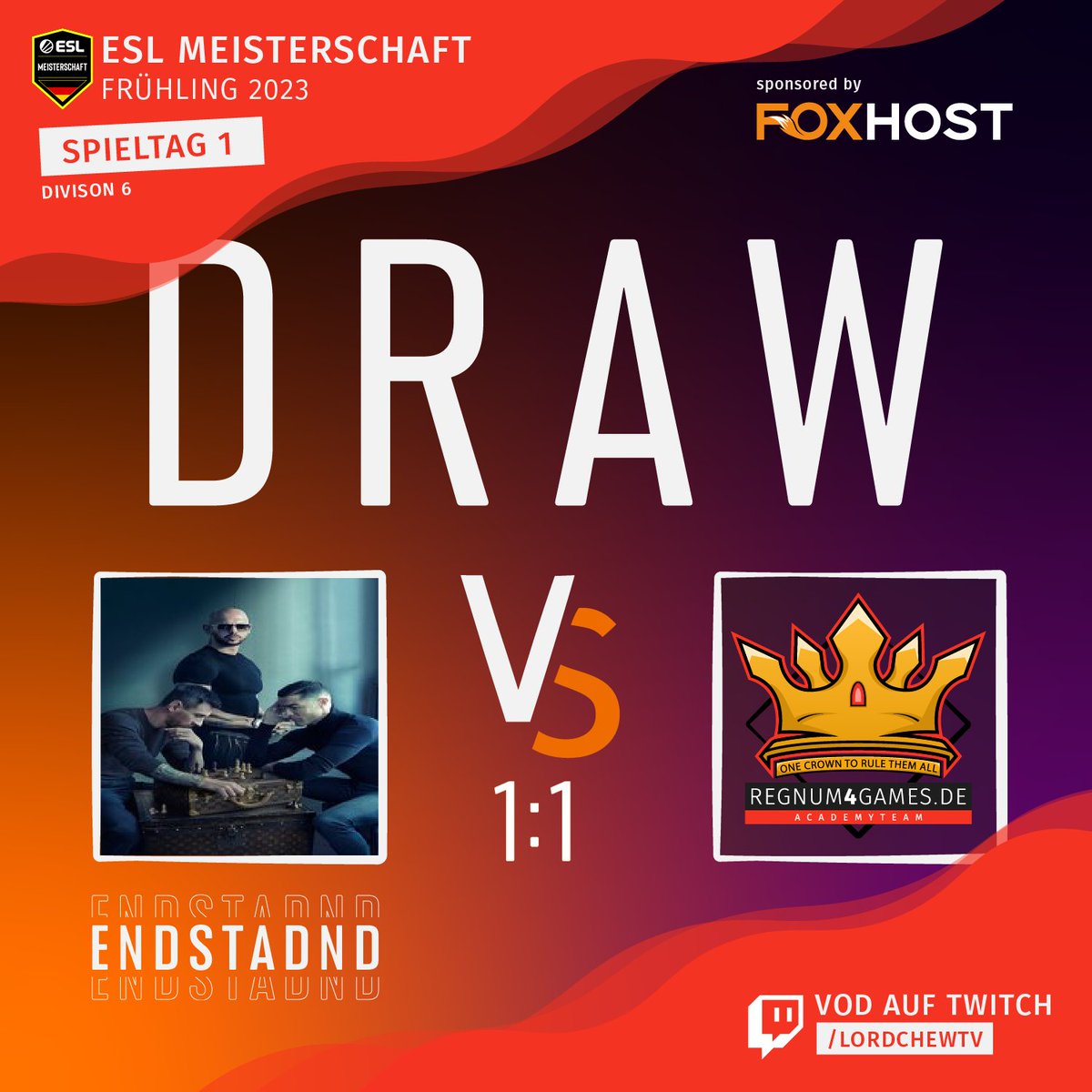 regnum4games's tweet photo. Schon gestern ist unser #Academyteam in die neue #ESLMeisterschaft's Saison gestartet gegen die #YoungCEO's gab es ein leistungsgerechtes 1 zu 1. Während man auf #Mirage noch dominant gewinnen konnte war #Vertigo doch eher zum vergessen! Aber ein starker Start in die Saison! https://t.co/9taio3EDvy