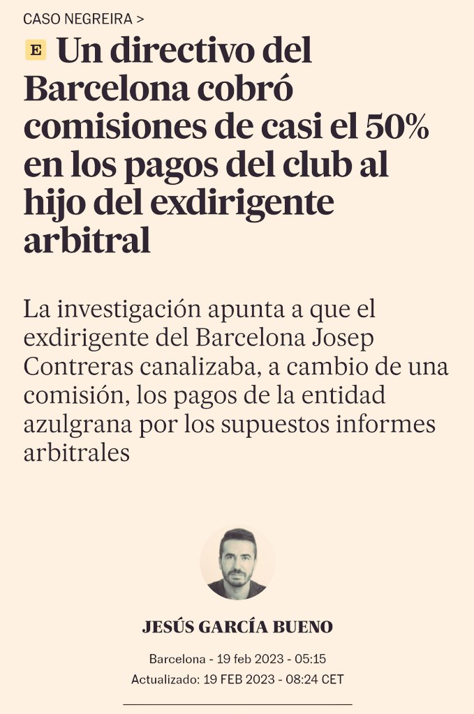 JdeMontecristo's tweet photo. Era todo tan limpio y normal que el Barcelona utilizaba una empresa pantalla de un directivo (que se llevaba un 50% de comisión) para hacer los pagos a la empresa de Negreira.
Directivo que, casualmente, estuvo implicado en el caso Soule junto a Villar.
#barcagate
#LaLigaCorrupta https://t.co/zZzld0FnZp