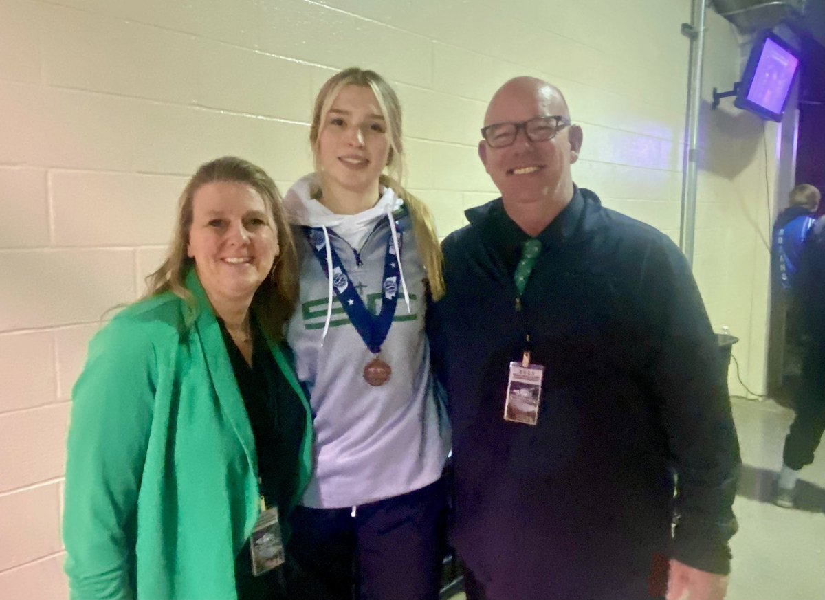 Proud to be coaching the <a href="/skyhawkwrestle/">SkyHawk Boys and Girls Wrestling</a> girls Nella Dolan and Ellie Janecek with <a href="/KimHarrill1/">Kim Harrill 🤼‍♀️</a> to the medal rounds at Nebraska Girls High School State Championship #allin4alli