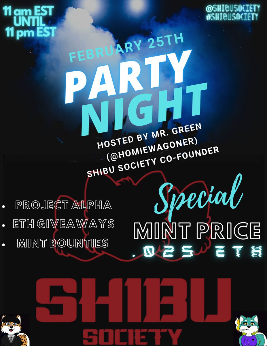 AustinR92_'s tweet photo. GM WORLD!!! #GM @ShibuSocietyNFT had an amazing turn out last night for our #spaces!!! Amazing projects and awesome info dished out all night. Thank you to all of those involved! #ShibuSociety is running a special mint price of only 
🚨🚨.025🚨🚨 until next Saturday! #MintUp ✌ https://t.co/zO75plcovv