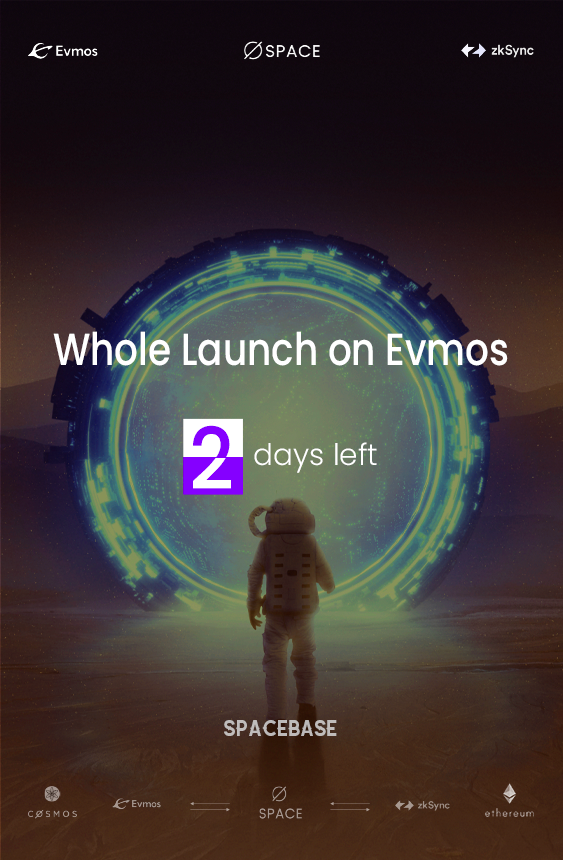 spacefi_io's tweet image. ⌛️2 DAYs left to the Whole Launch on @EvmosOrg on 02.21

#Cosmos + #Evmos &amp;gt; SpaceFi &amp;lt; #zkSync + #Layer2

💡Highlight: Spacebase

There&apos;ll be a Spacebase Competition based on TVL and mining rewards, with extra incentive to the creators and members.

Get your spacebase ready👀

1/6