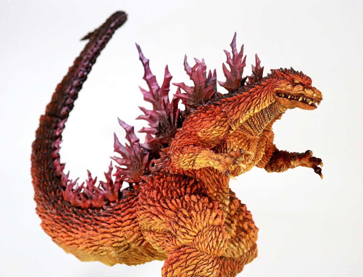 キンゴジ 東宝怪獣総進撃ソフビモデル リペイント、ドールアイ改造品-