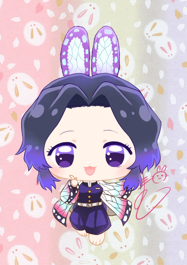 bakuryusyu's tweet photo. 鬼滅の刃 映画公開 記念イラスト第七弾はしのぶちゃんです！目を原作に寄せたので難しかった！
でも女の子は描いてて楽しい～🎵 https://t.co/BCqE93abLO