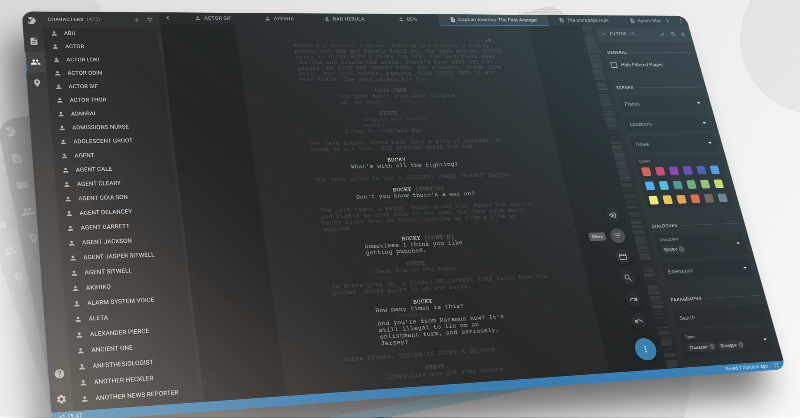 clapperbie's tweet photo. Do you want to focus on a certain scene, or see dialogues of a certain character, or just want to display all parts of the script with a certain word? All this can be done with powerful script filters.