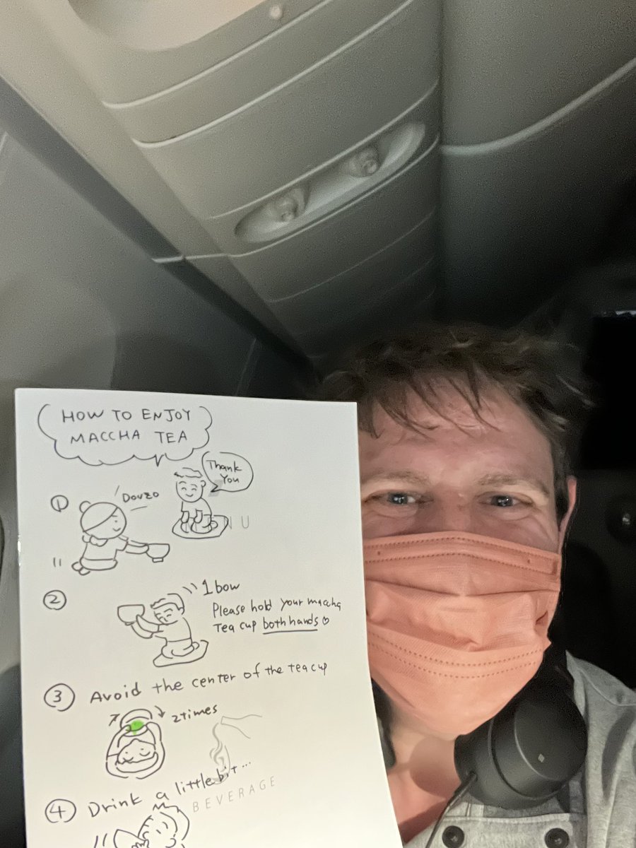JoshuaElkinMD's tweet photo. Okay I am in love with @FlyANA_official . I told my flight attendant I was sad that I missed learning through a formal tea ceremony so she brought me this with some matcha tea! NRT->ORD #thesuite #flyertalk https://t.co/PHqxnwPRjV