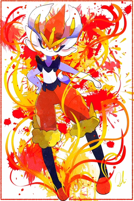 図鑑No.0815 エースバーン #LKのポケモンずかん 